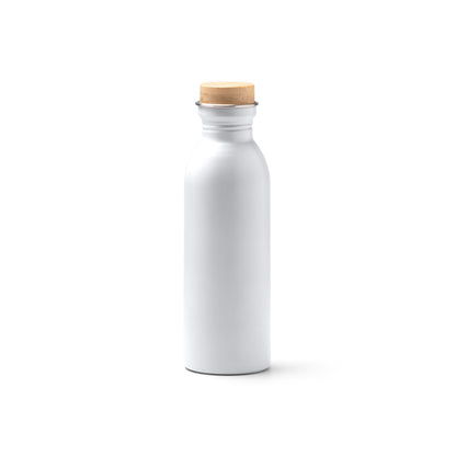 Stamina Levu recycled stainless steel bottle 650 ml in white, ready for laser engraving