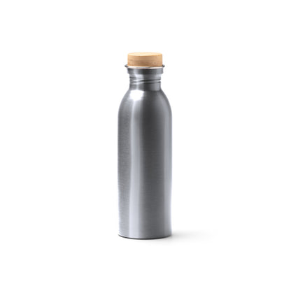 Stamina Levu recycled stainless steel bottle 650 ml in silver, ready for laser engraving