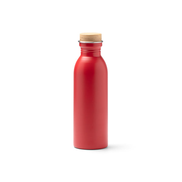 Stamina Levu recycled stainless steel bottle 650 ml in red, ready for laser engraving