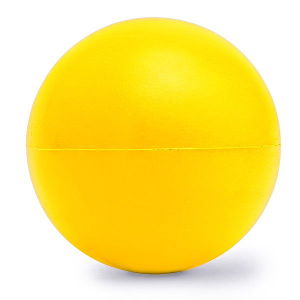 Stamina Seyku PU stress ball in yellow, ready for logo printing