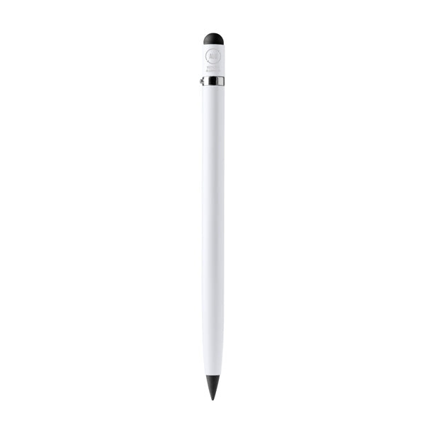 Stamina Tezal recycled aluminium pencil in white, ready for logo printing