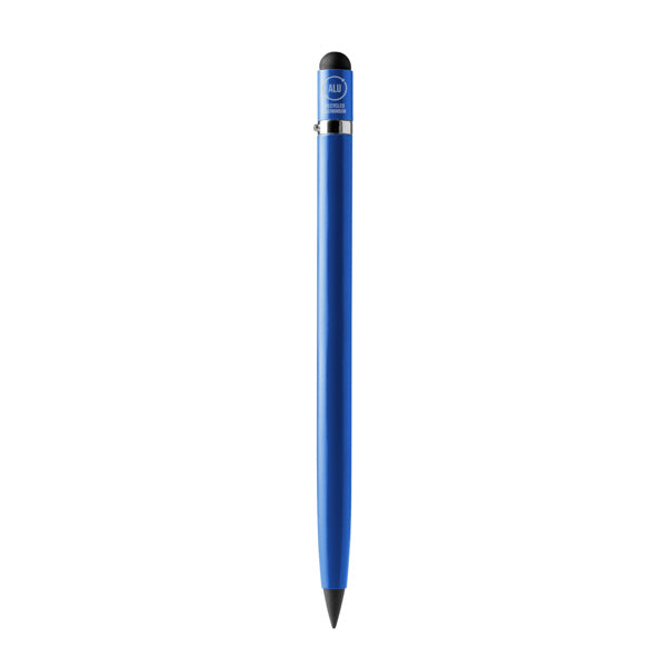 Stamina Tezal recycled aluminium pencil in royal blue, ready for logo printing