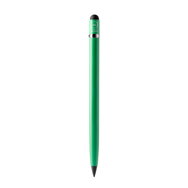 Stamina Tezal recycled aluminium pencil in fern green, ready for logo printing