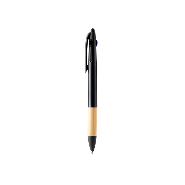 Stamina Nebel aBS and bamboo ball pen in black, ready for logo printing