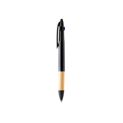 Stamina Nebel aBS and bamboo ball pen in black, ready for logo printing