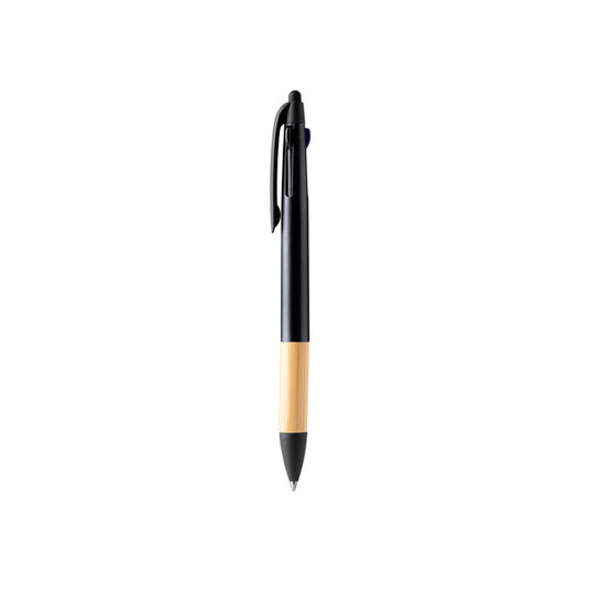 Stamina Nebel aBS and bamboo ball pen in black, ready for logo printing