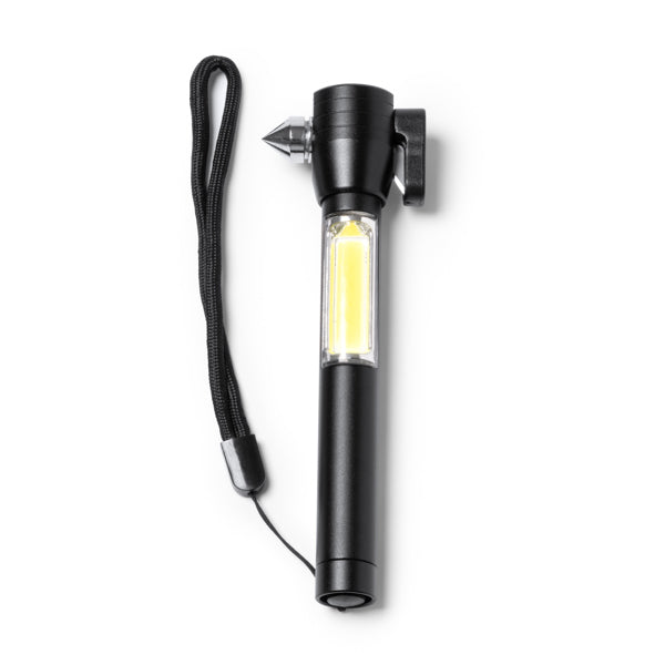 Stamina Daga aluminium torch in black, ready for laser engraving