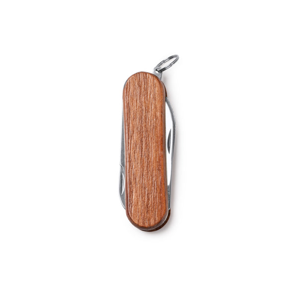 Stamina Weston stainless steel and wood pocket knife in beige, ready for laser engraving
