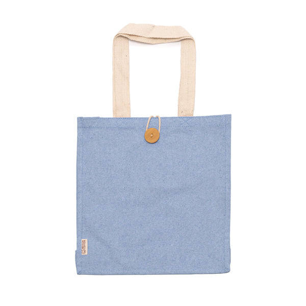 Stamina Barmer recycled cotton tote bag in royal blue, ready for logo printing