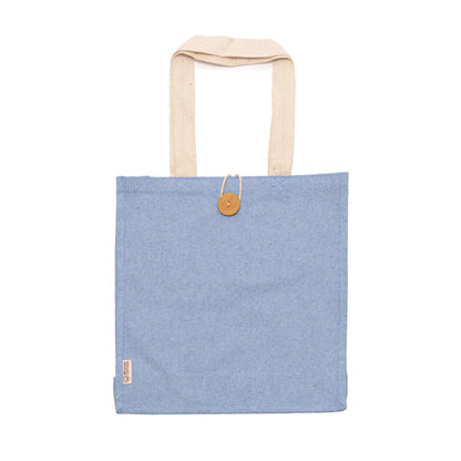 Stamina Barmer recycled cotton tote bag in royal blue, ready for logo printing