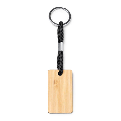 Stamina Yeste wooden keyring in rectangular, ready for laser engraving