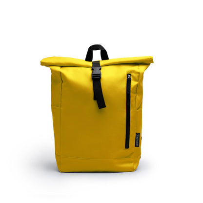 Stamina Dronte recycled RPET polyester backpack in yellow, ready for logo printing