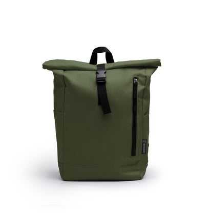 Stamina Dronte recycled RPET polyester backpack in dark green, ready for logo printing