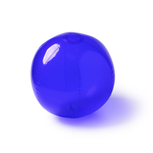 Stamina Kipar translucent PVC beach ball in royal blue, ready for logo printing