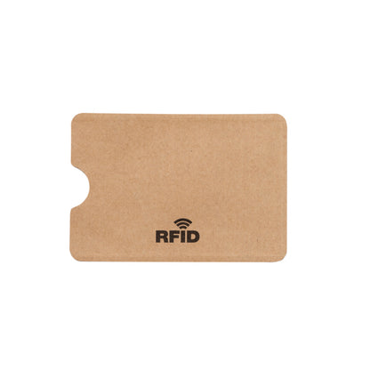 Stamina Safer recycled paper card holder in beige, ready for logo printing