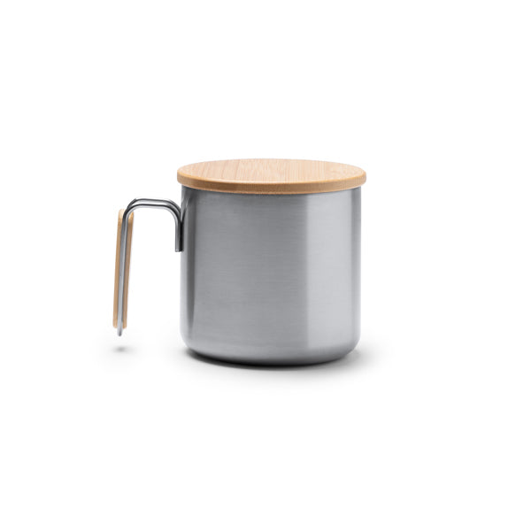 Stamina Rimor recycled stainless steel and mug 350 ml in silver, ready for logo printing