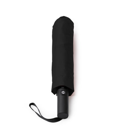 Stamina Leyka foldable storm umbrella in black, ready for logo printing