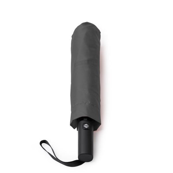 Stamina Leyka foldable storm umbrella in lead, ready for logo printing