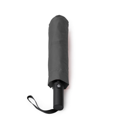 Stamina Leyka foldable storm umbrella in lead, ready for logo printing