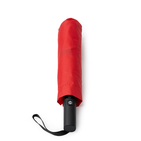Stamina Leyka foldable storm umbrella in red, ready for logo printing