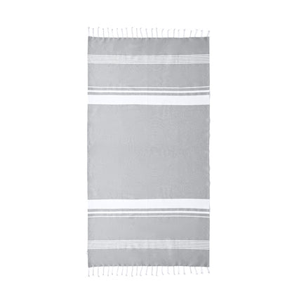 Stamina Calais cotton and polyester sarong in light grey, ready for logo printing