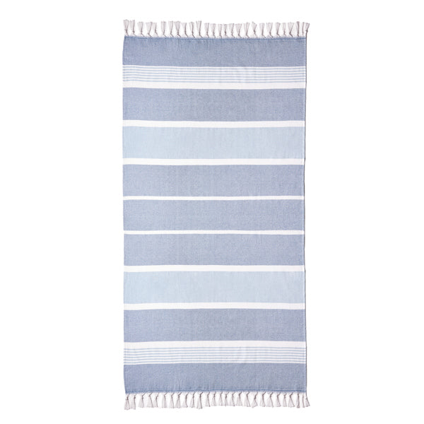 Stamina Warton sarong with terry towel in cotton (340 gsm) in light royal, ready for logo printing