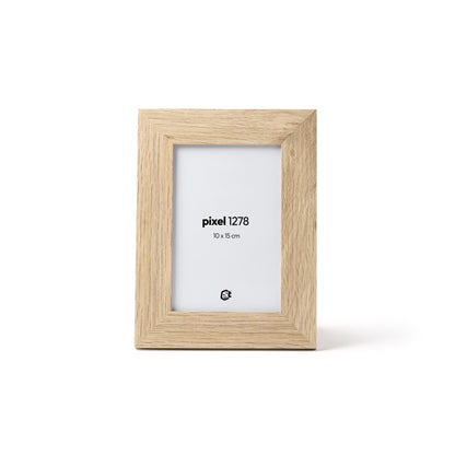 Stamina Pixel mDF and glass photo frame in beige, ready for laser engraving