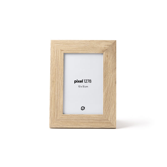 Stamina Pixel mDF and glass photo frame in beige, ready for laser engraving