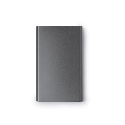 Stamina Karna recycled aluminium power bank 000 mAh in silver, ready for logo printing