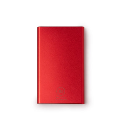 Stamina Karna recycled aluminium power bank 000 mAh in red, ready for logo printing