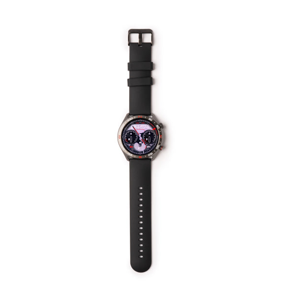 Stamina Patek smartwatch with activity functions in black, ready for laser engraving