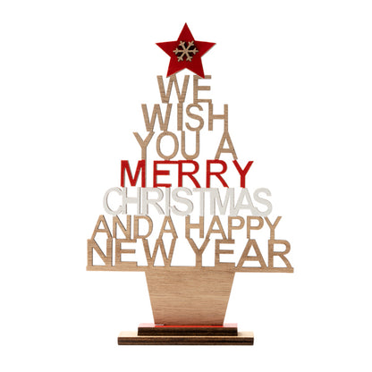 Stamina Tinsel wood Christmas decoration in wood, ready for laser engraving