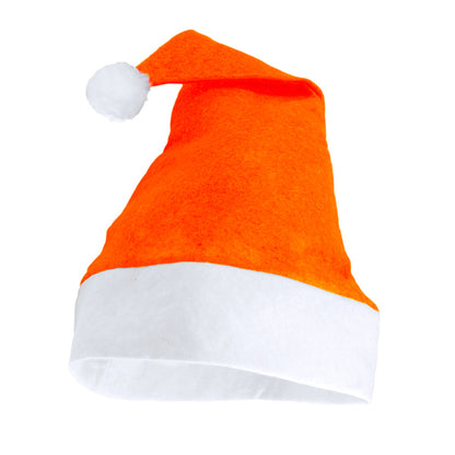 Stamina Santa polyester / fleece Christmas decoration in orange, ready for logo printing