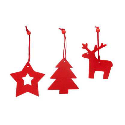 Stamina Carol polyester Christmas decoration in red, ready for logo printing