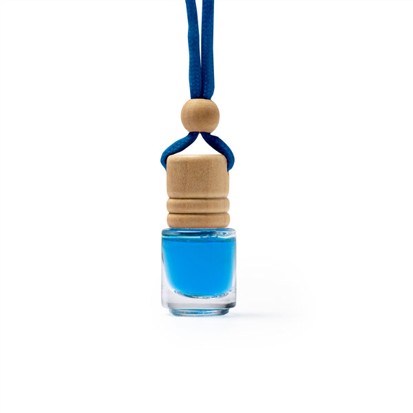 Stamina Rindal a glass air freshener in royal blue, ready for logo printing