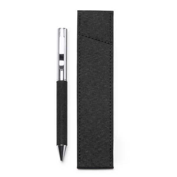 Stamina Braman recycled polyester (RPET) ball pen in black, ready for laser engraving