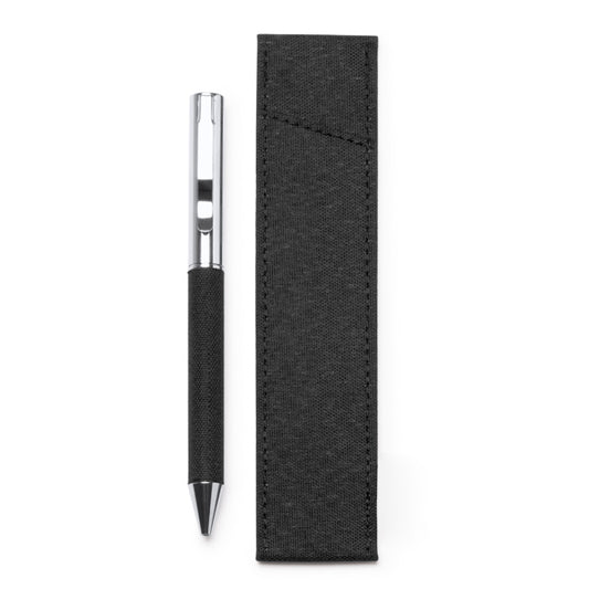 Stamina Braman recycled polyester (RPET) ball pen in black, ready for laser engraving