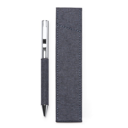 Stamina Braman recycled polyester (RPET) ball pen in blue jeans, ready for laser engraving