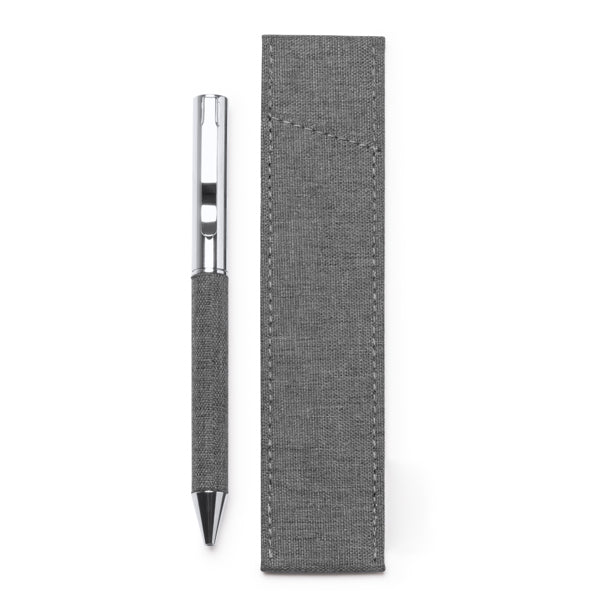 Stamina Braman recycled polyester (RPET) ball pen in grey, ready for laser engraving
