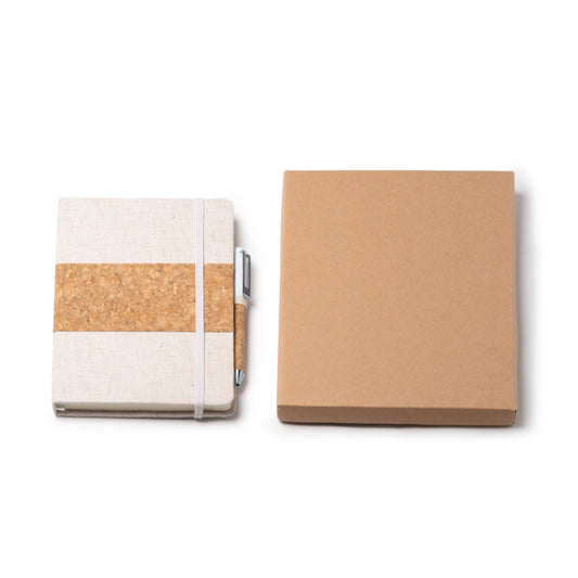 Stamina Beret cork notebook A5 in beige, ready for laser engraving
