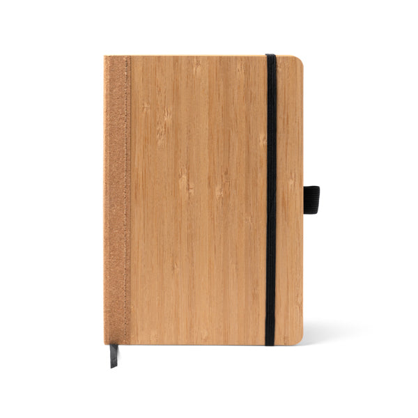 Stamina Austy bamboo and cork notebook A5 in beige, ready for laser engraving