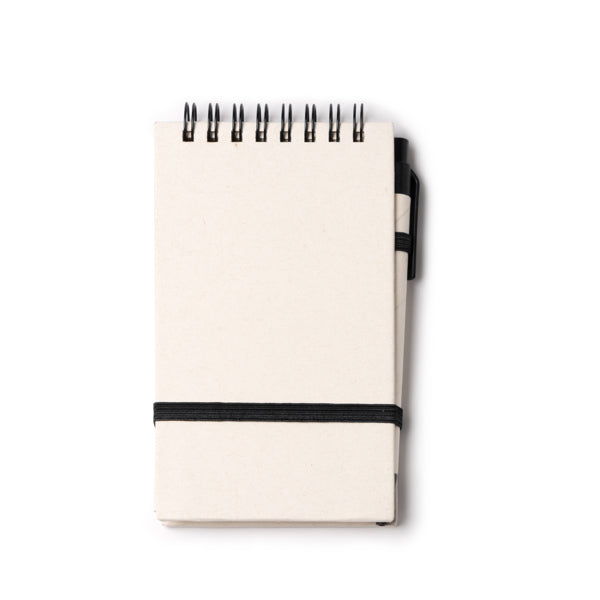 Stamina Rune recycled cardboard from milk notebook A6 in white, ready for logo printing