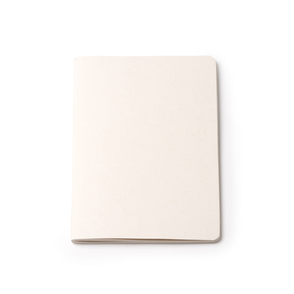 Stamina Bublix recycled cardboard from milk notebook A5 in white, ready for logo printing
