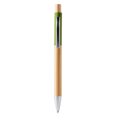 Stamina Osiris bamboo ball pen in oasis green, ready for logo printing