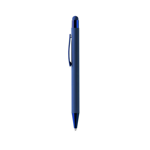 Stamina Peret push ball pen in royal blue, ready for laser engraving