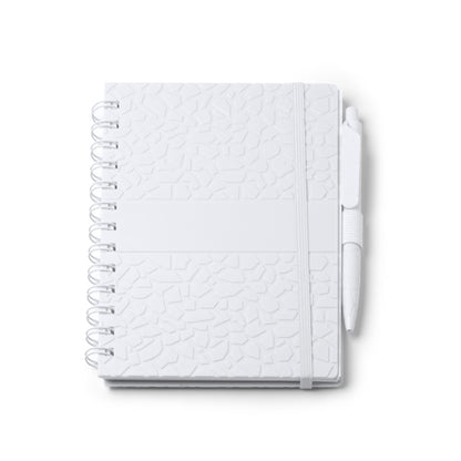 Stamina Duran stone extracts notebook A5 in white, ready for logo printing