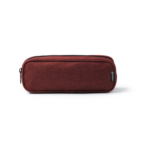 Stamina Montu RPET pencil case in red, ready for logo printing