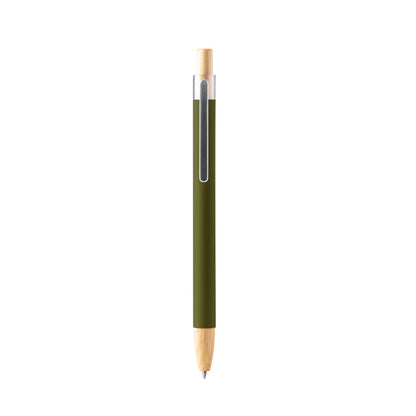 Stamina Silma bamboo ball pen in fern green, ready for logo printing