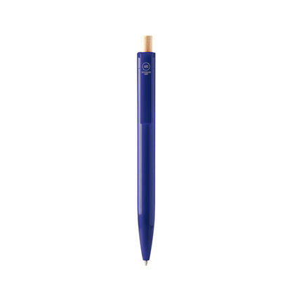 Stamina Kiki recycled ABS and bamboo ball pen in royal blue, ready for logo printing