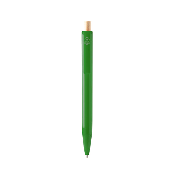 Stamina Kiki recycled ABS and bamboo ball pen in fern green, ready for logo printing